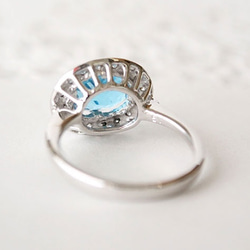 blue topaz ring / rhodium plating 第6張的照片