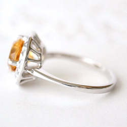 citrine ring / rhodium plating 第3張的照片