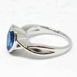 Heart bluetopaz ring / rhodium plating 3枚目の画像