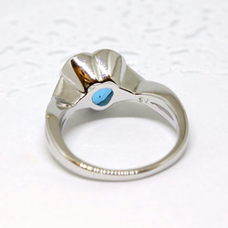 Heart bluetopaz ring / rhodium plating 4枚目の画像