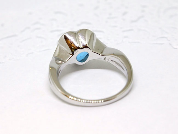 Heart bluetopaz ring / rhodium plating 4枚目の画像