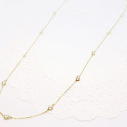 Station necklace / long (gold plating) 第1張的照片