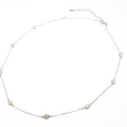 Station necklace  (rhodium plating) 1枚目の画像