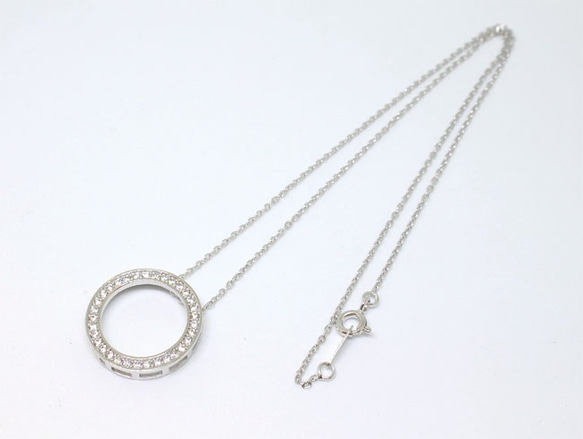 Eternity necklace / rhodium plating 第3張的照片