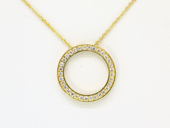 Eternity necklace(slide adjuster chain)  / gold plating 1枚目の画像