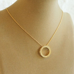 Eternity necklace(slide adjuster chain)  / gold plating 3枚目の画像
