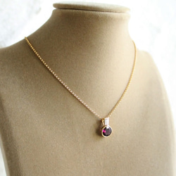 k18 Rhodolite Garnet necklace 第4張的照片