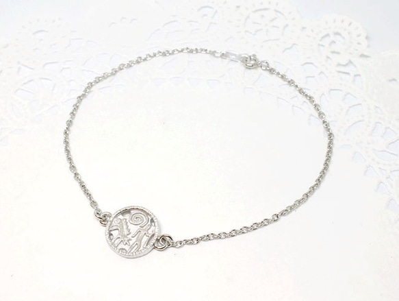 Coin anklet / rhodium plating 第1張的照片