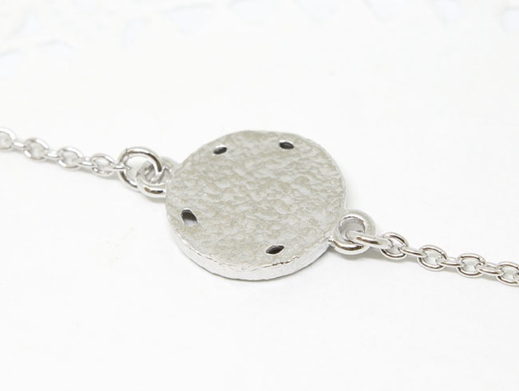 Coin anklet / rhodium plating 第4張的照片