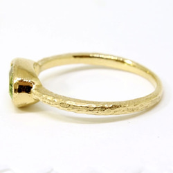 Peridot mil ring / gold plating 第3張的照片