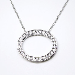 Eternity necklace  (oval) / rhodium plating【受注制作】 1枚目の画像