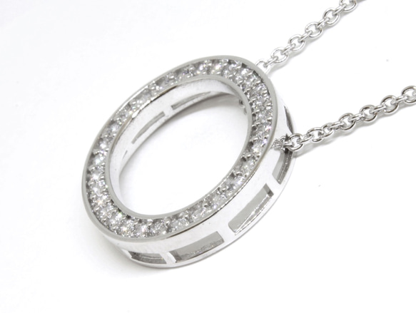Eternity necklace  (oval) / rhodium plating【受注制作】 2枚目の画像