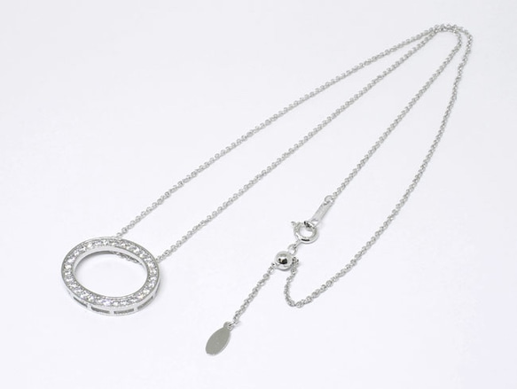 Eternity necklace  (oval) / rhodium plating【受注制作】 3枚目の画像