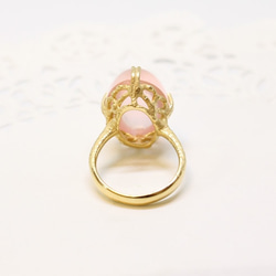 rose quartz ring (gold plating) 3枚目の画像