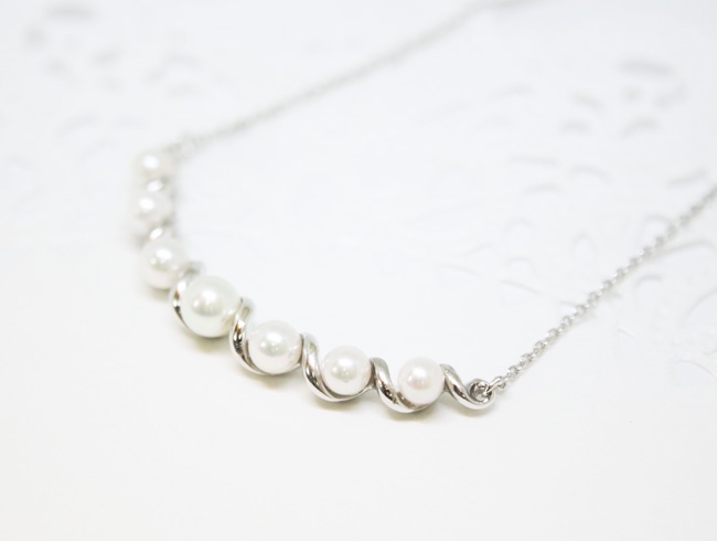 美品♡MAAYA♡グラデーションパール♡上品ネックレス あこやパールネックレス《グラデーションタイプ・シルバー