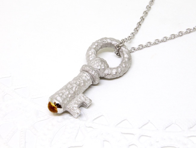 30%OFF シトリン・キーネックレス（シルバー）