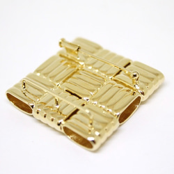 Square brooch (gold plating) 第3張的照片