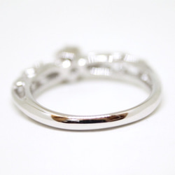 foliage scroll heart ring / CZ (rhodium plating) 4mm 第6張的照片