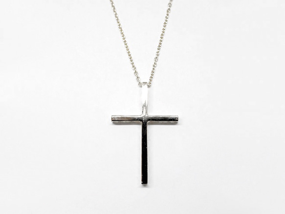 cross necklace  (rhodium plating) 3枚目の画像