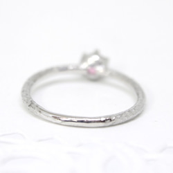 round cut tourmaline ring [4mm] (rhodium plating) 5枚目の画像