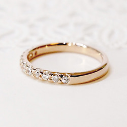 Half eternity CZ ring B (pink gold plating)【受注制作】 2枚目の画像