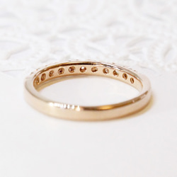 Half eternity CZ ring B (pink gold plating)【受注制作】 3枚目の画像