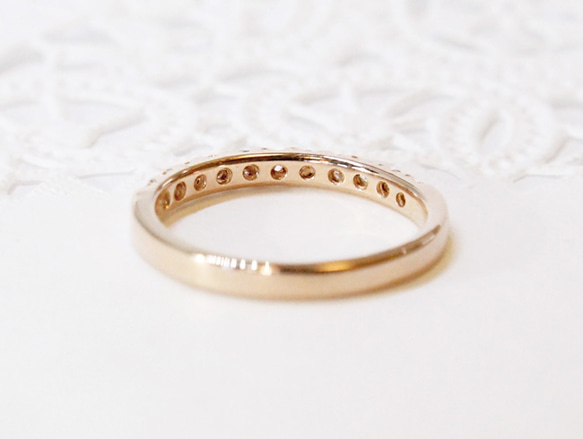 Half eternity CZ ring B (pink gold plating)【受注制作】 3枚目の画像