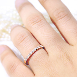 Half eternity CZ ring B (pink gold plating)【受注制作】 4枚目の画像