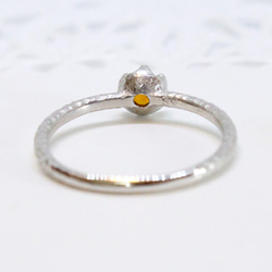 round cut citrine ring [4mm] (rhodium plating) 第4張的照片