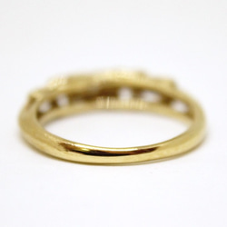 foliage scroll ring ( gold plating , matte) / diamond 0.03ct 4枚目の画像