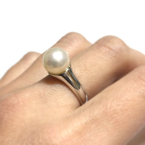 パールリング・9ミリ《シルバー》受注製作 指輪・リング Jewelry