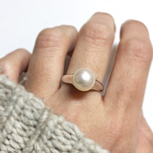 パールリング・9ミリ《シルバー》受注製作 指輪・リング Jewelry