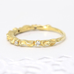 50%OFF☆K10 / lace＆diamond ring 1 第2張的照片