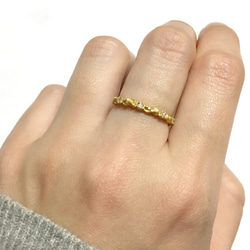 50%OFF☆K10 / lace＆diamond ring 1 第6張的照片