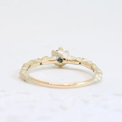 K10 / Rose cut Color Diamond ring 第4張的照片