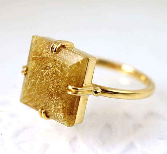 K18 ルチルクォーツリング【受注制作】 指輪・リング Jewelry K18 ルチルクォーツリング【受注制作】 指輪・リング Jewelry