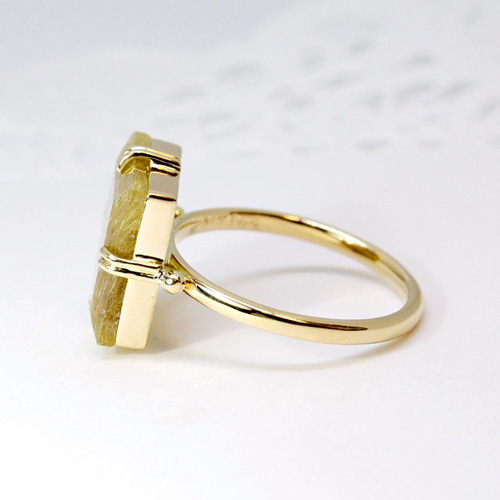 K18 ルチルクォーツリング【受注制作】 指輪・リング Jewelry