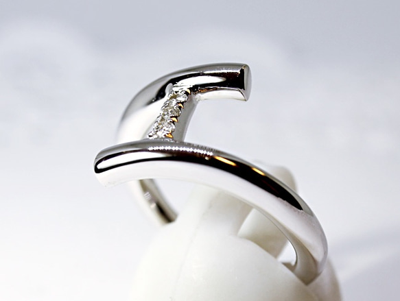 silver simple diamond ring [0.06ct] 2枚目の画像