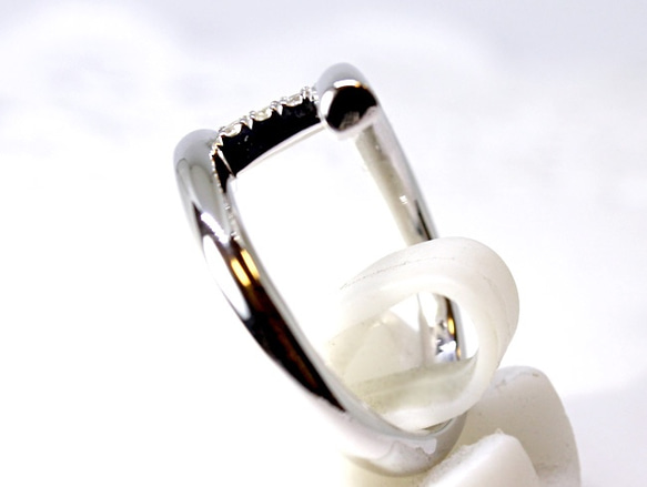silver simple diamond ring [0.06ct] 3枚目の画像