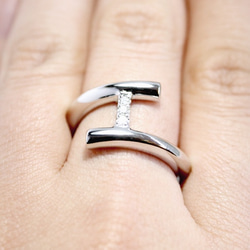 silver simple diamond ring [0.06ct] 6枚目の画像