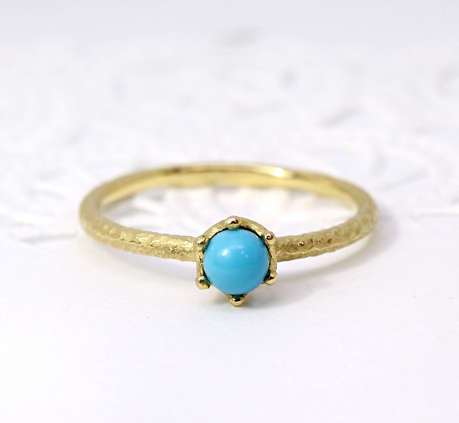 ターコイズリング《ゴールドカラー》【受注制作】