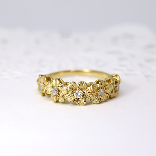 50%off】ダイヤ・フラワーリング《0.22ct》 指輪・リング Jewelry 