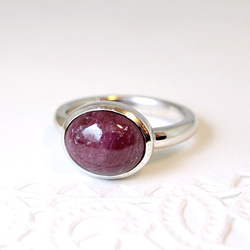 violet sapphire ring (rhodium plating) 第2張的照片