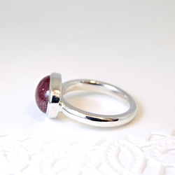 violet sapphire ring (rhodium plating) 第3張的照片