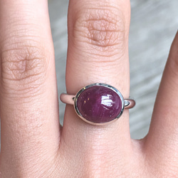 violet sapphire ring (rhodium plating) 第5張的照片