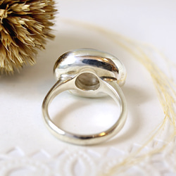 Silver Rutile quartz cabochon ring 第3張的照片