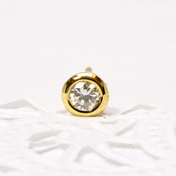 SALE！K18·Diamond&#39;s Fukuhin耳環【超薄型】 第2張的照片