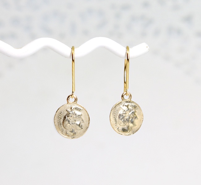 K10ミニコインピアス Athena「受注製作」