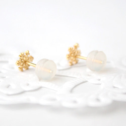 snow crystal small pierce (gold plating) 第3張的照片