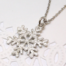 snow crystal necklace (rhodium plating) 第2張的照片